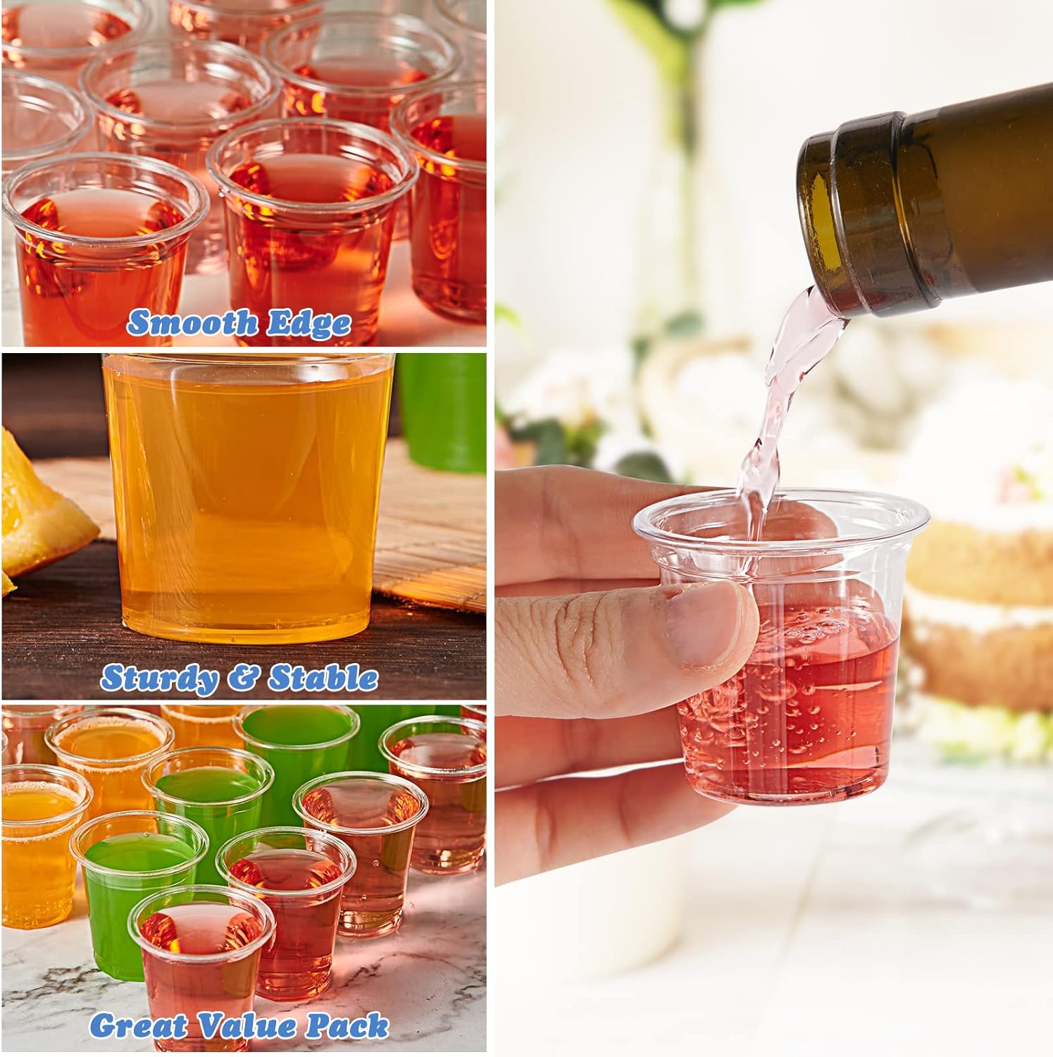 Lilymicky 500 Pack 1 Ounce Clear Shot Glasses