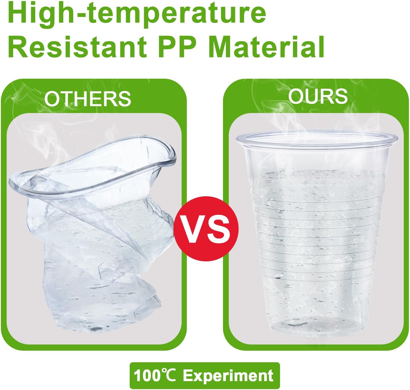 12 Oz Clear Plastic Cups 300 Pack for Events