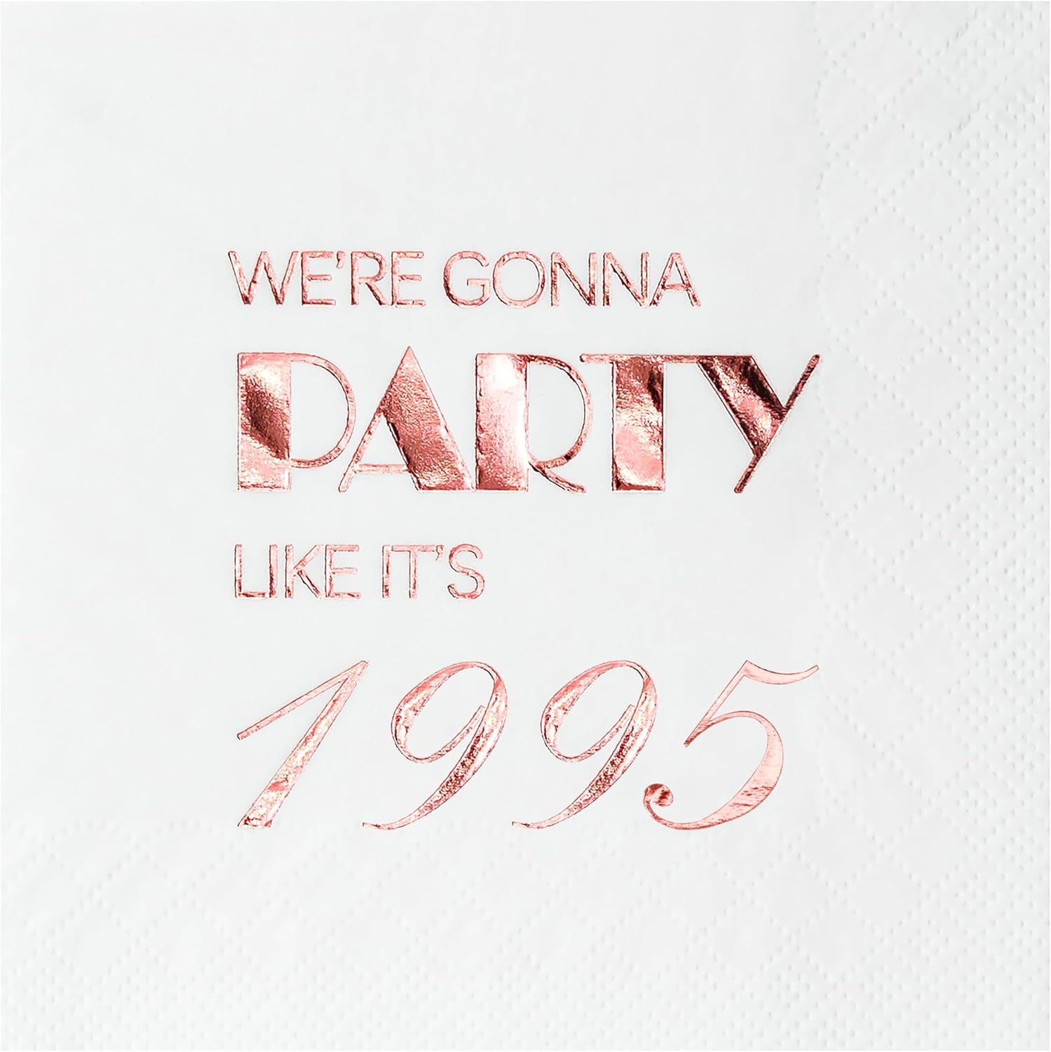 Crisky 30th Birthday Rose Gold Cocktail Napkins 50 Pcs