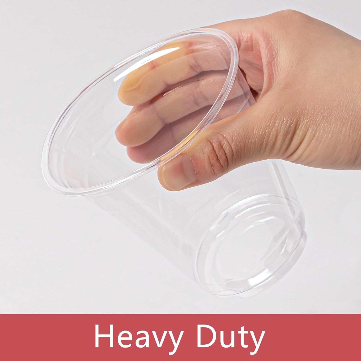 Lullaby 200 Pack 12oz Clear Plastic Cups with Lids