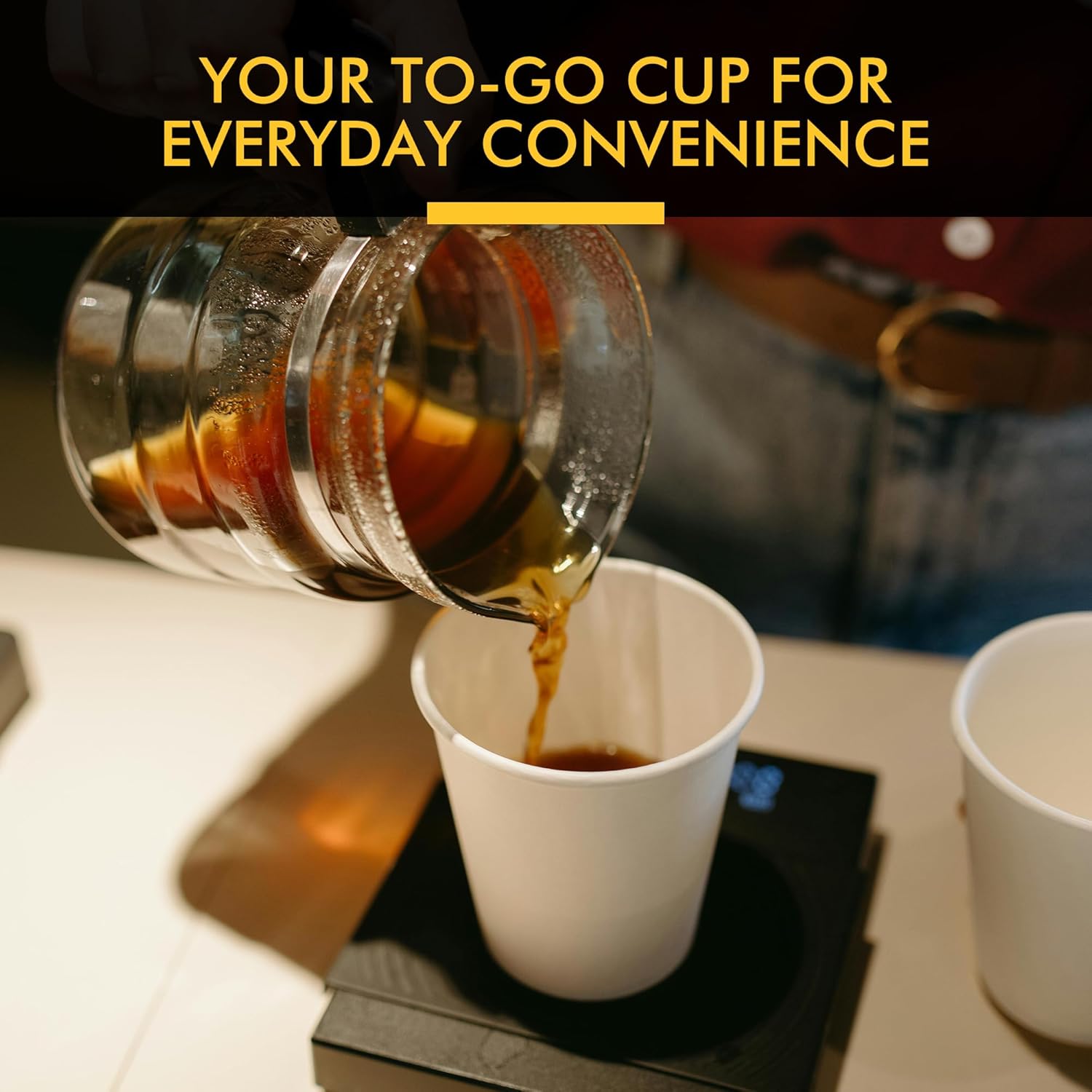 RACETOP 8 oz Disposable Coffee Cups 500 Pack