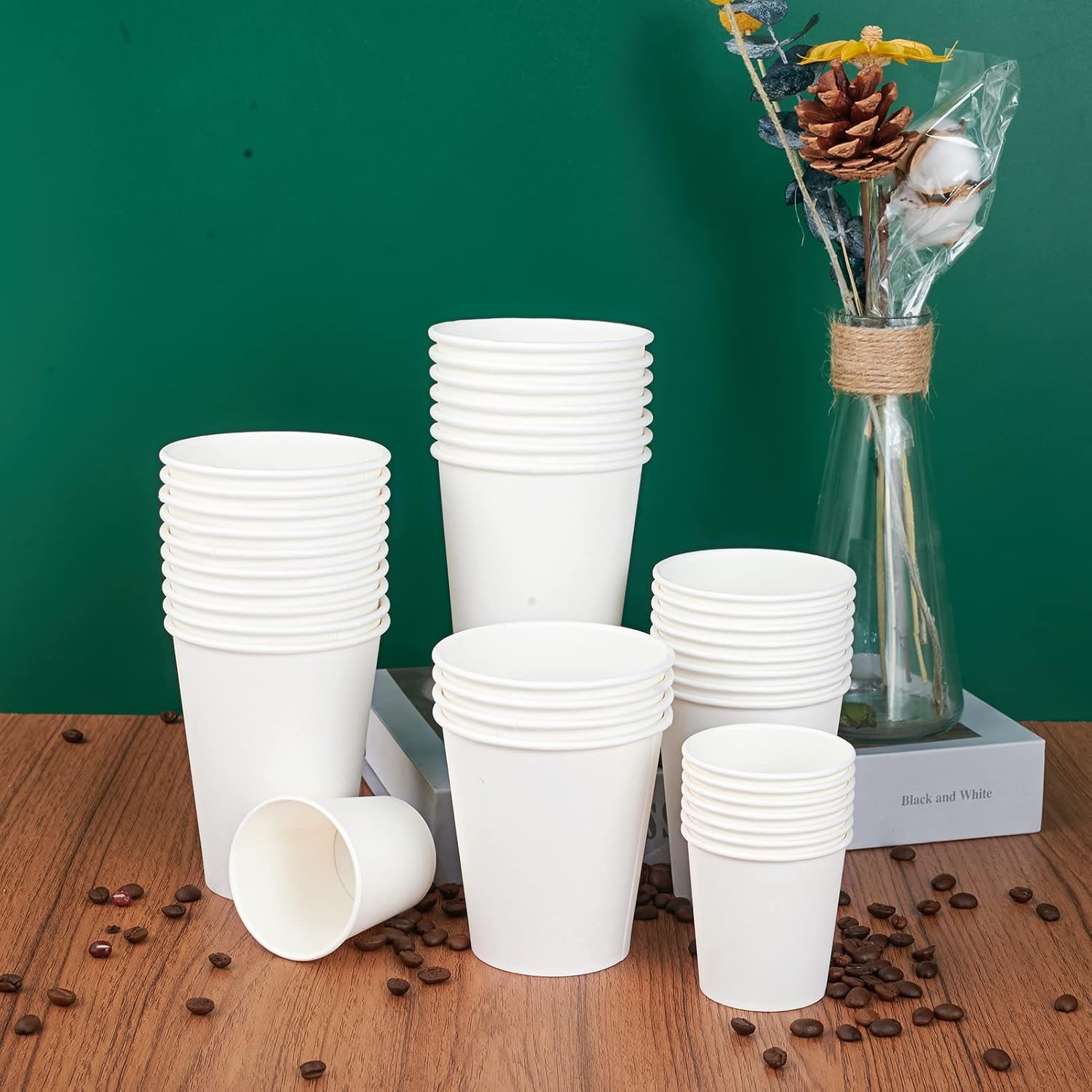 LITOPAK 270 Pack 10 oz Disposable Paper Coffee Cups