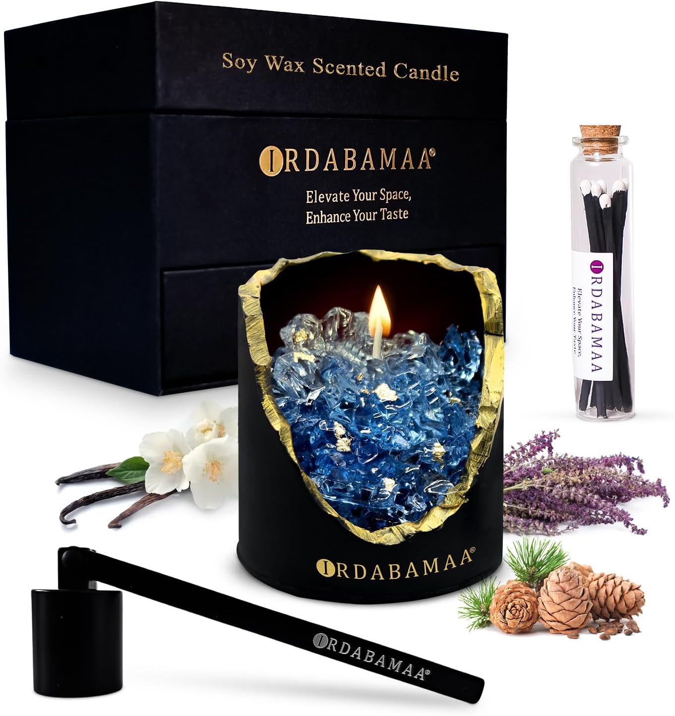 Vanilla Lavender Cedar Scented Candle Gift Set