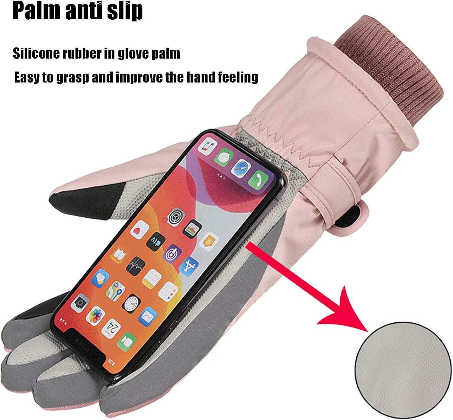 Mens Winter Windproof Touchscreen Velvet Gloves for Cold Weather