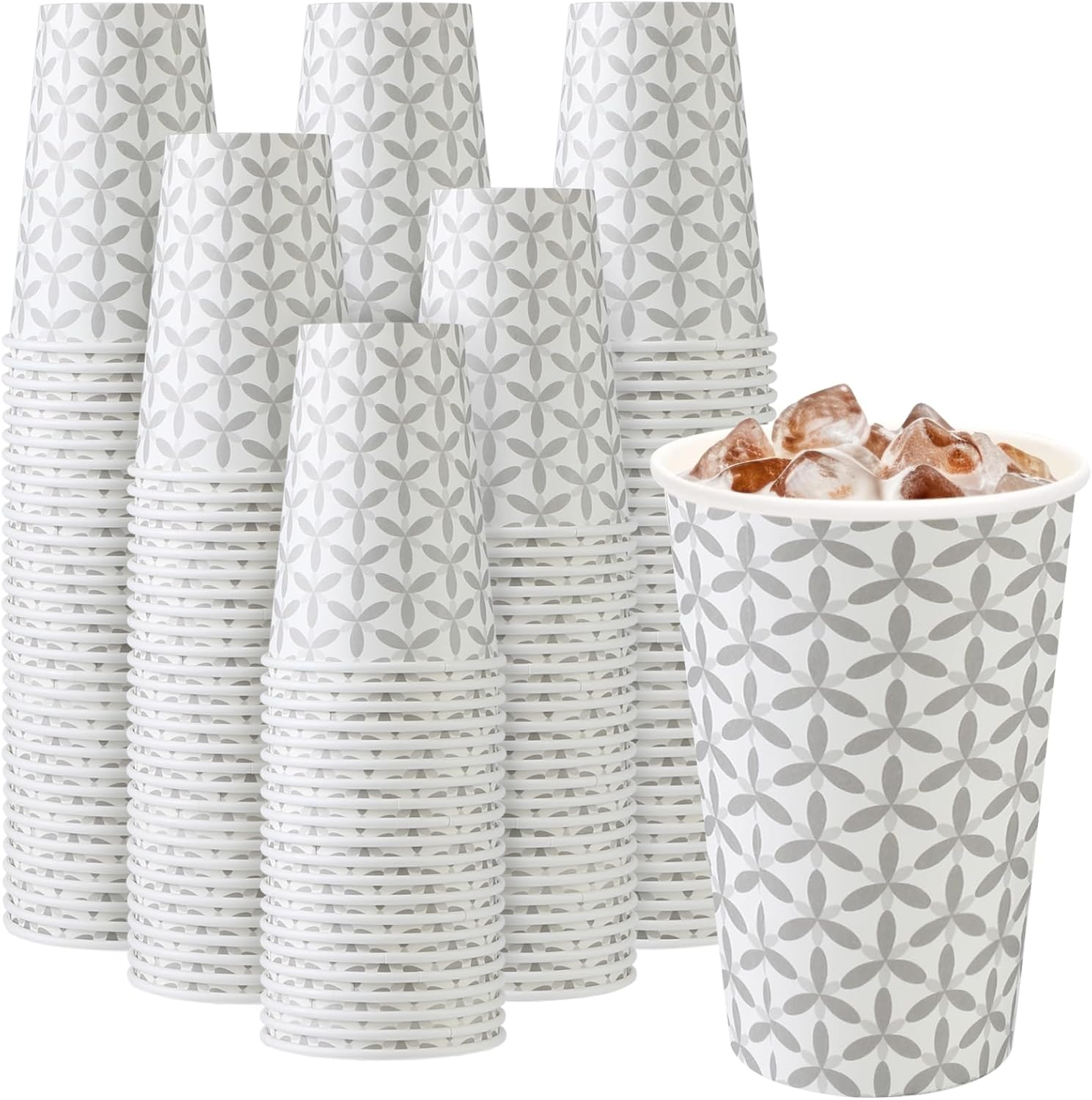 Lamosi 180 Pack 16 oz Coffee Cups Leakproof Disposable