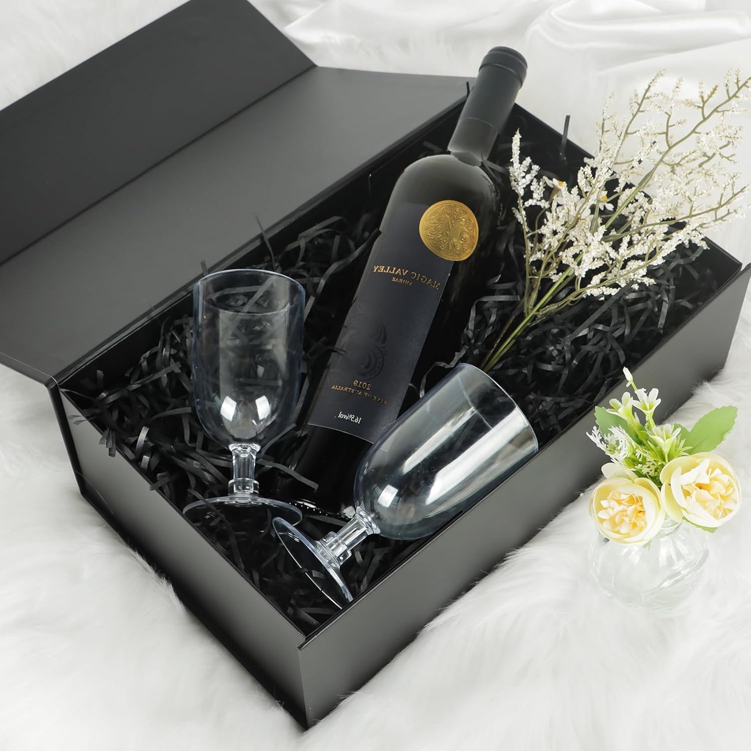 LFBOX Black Magnetic Gift Box 138x83x44 in 1 Pack