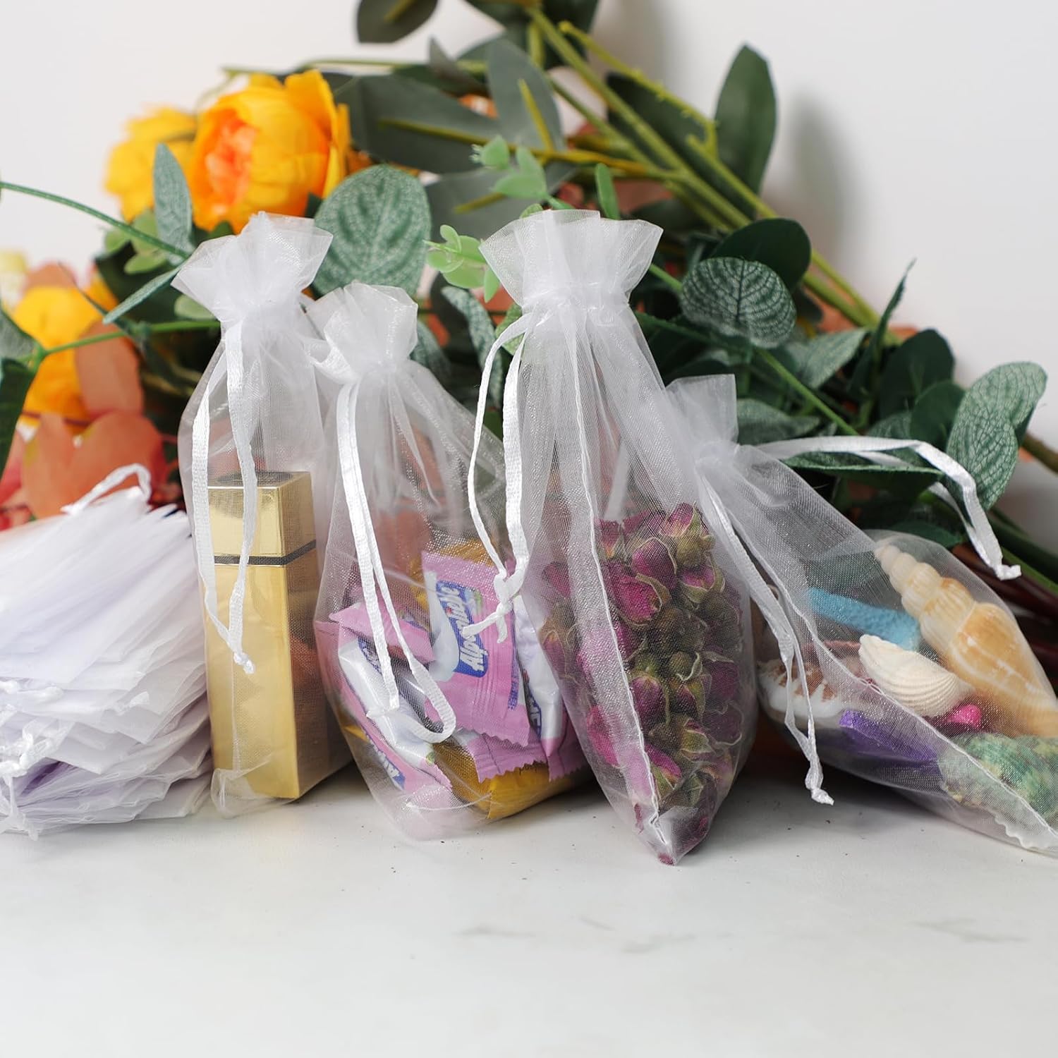 Stratalife 5x7 Organza Drawstring Bags 100PCS