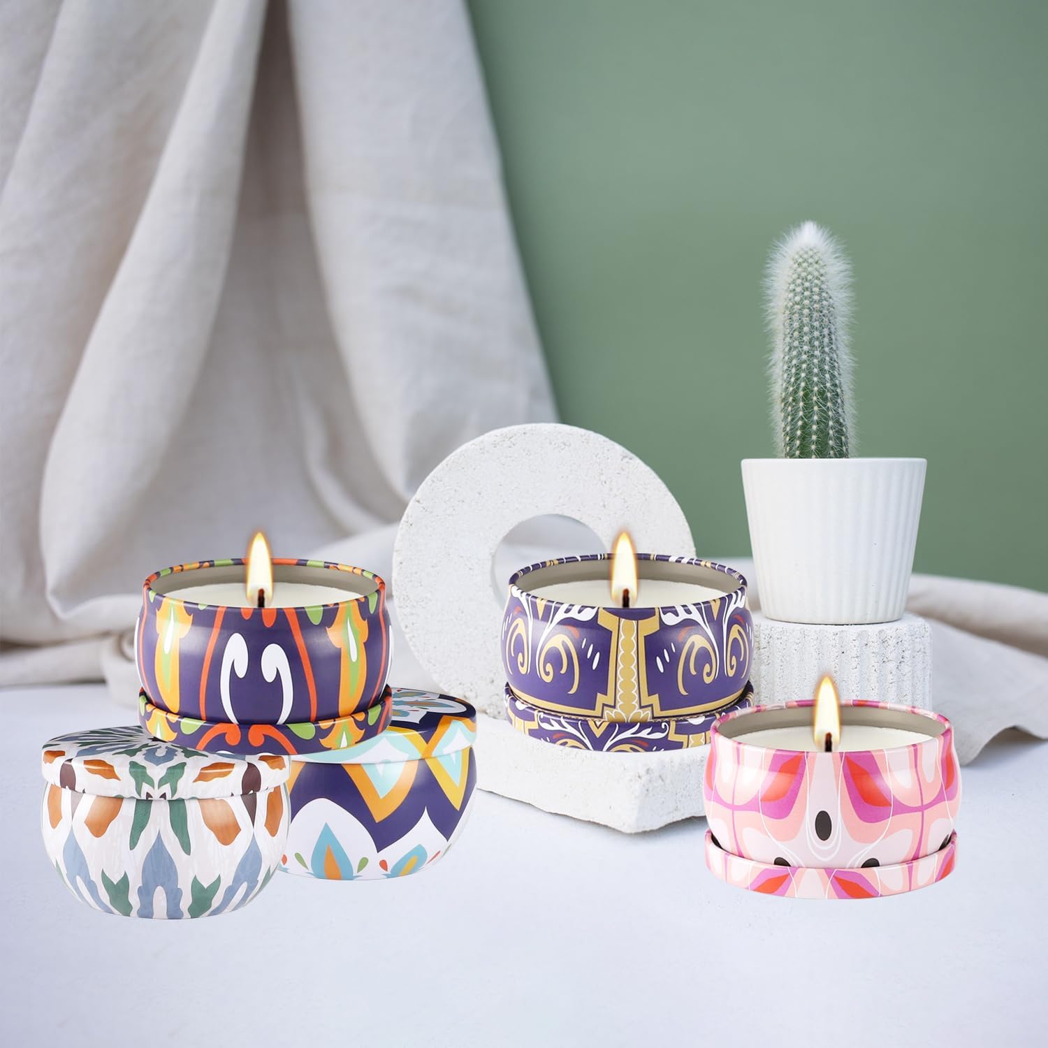 16 Pack Small Scented Candles Set 25 Oz Natural Soy Wax Aromatherapy Candles