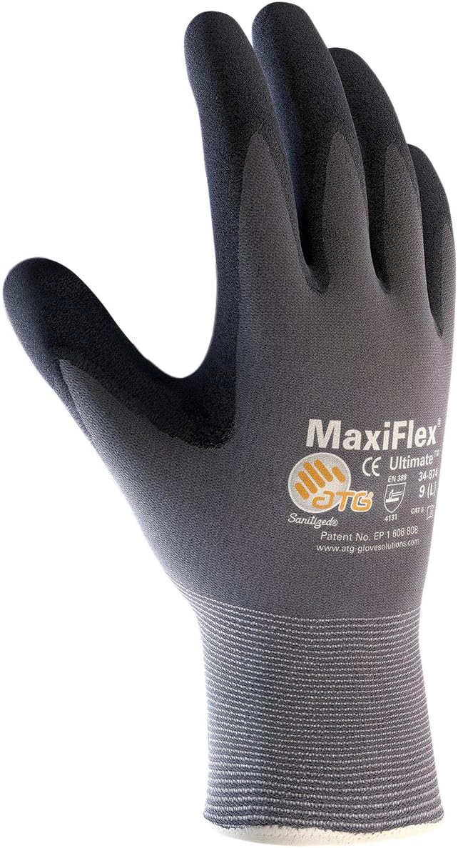 ATG Maxiflex Ultimate 15G Gray Nylon Gloves