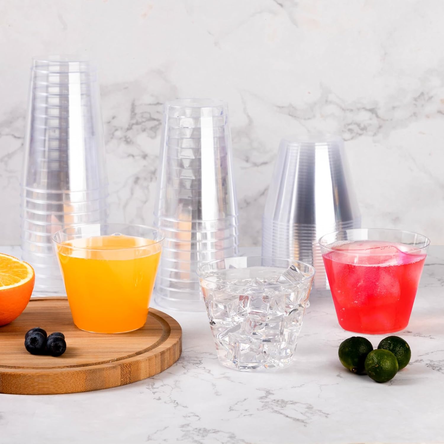 Goodluck 200PCS 10oz Clear Plastic Cups for Parties