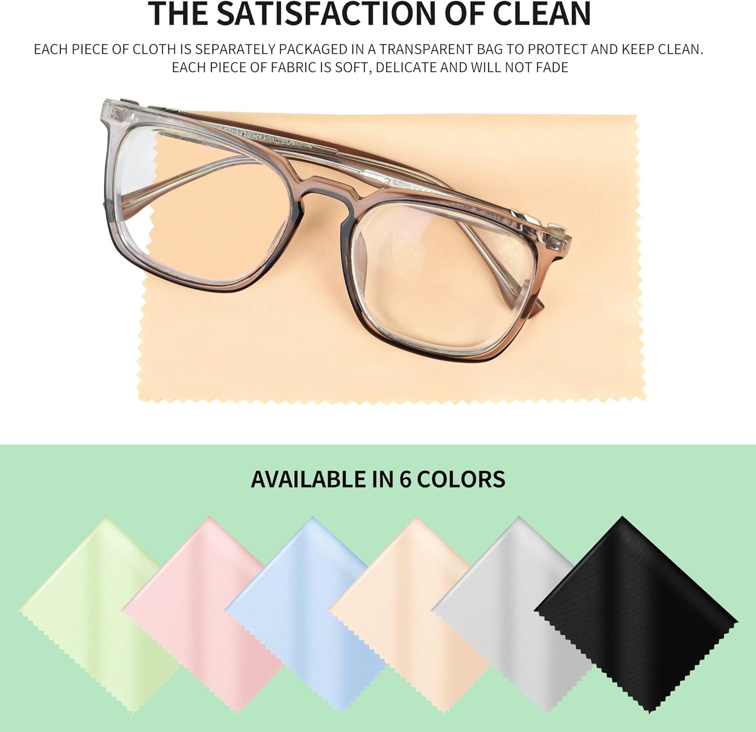 18 Pack Microfiber Cleaning Cloths for Glasses Phones Lenses and More