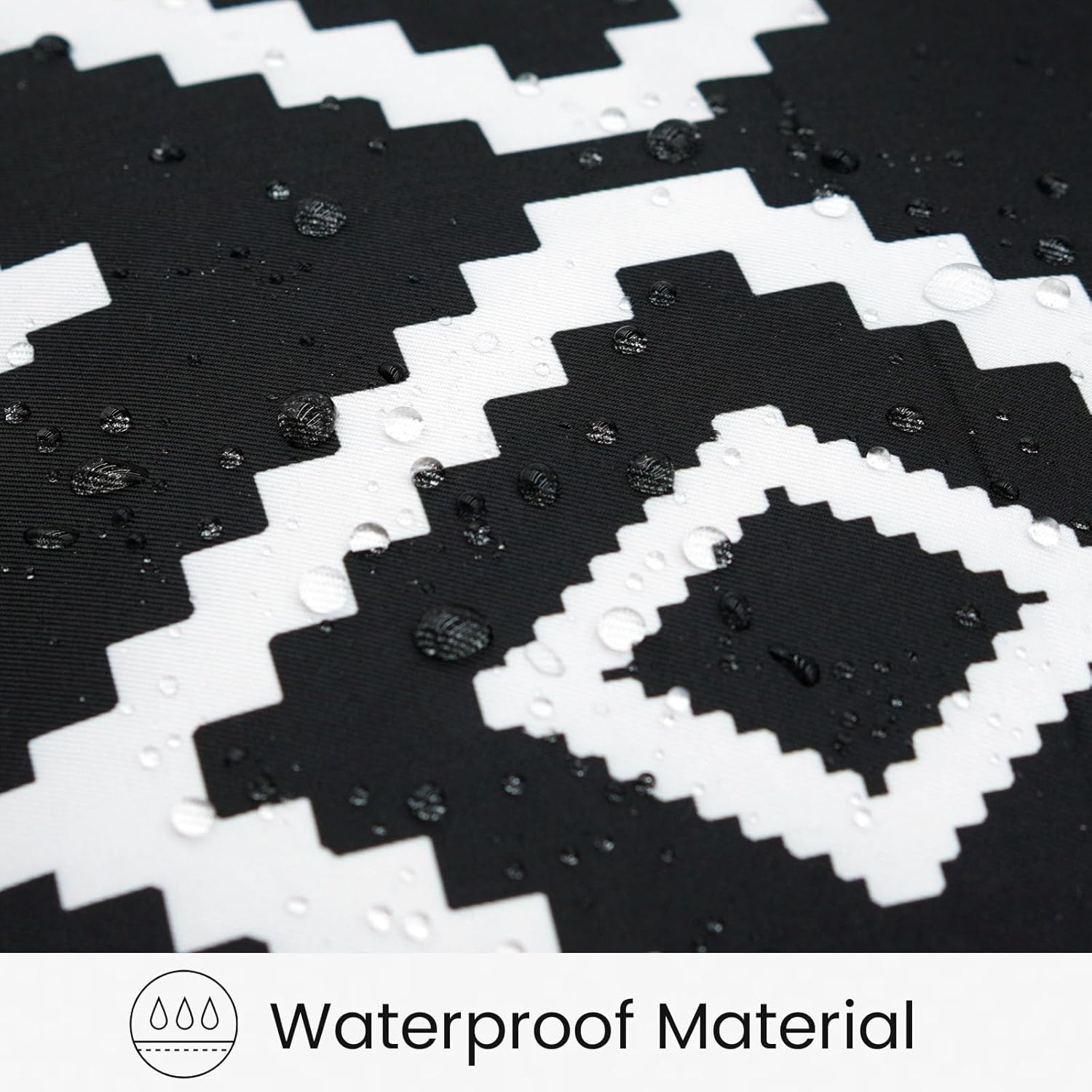 Waterproof Throw Pillow Covers Set of 4 18x18 Black and White