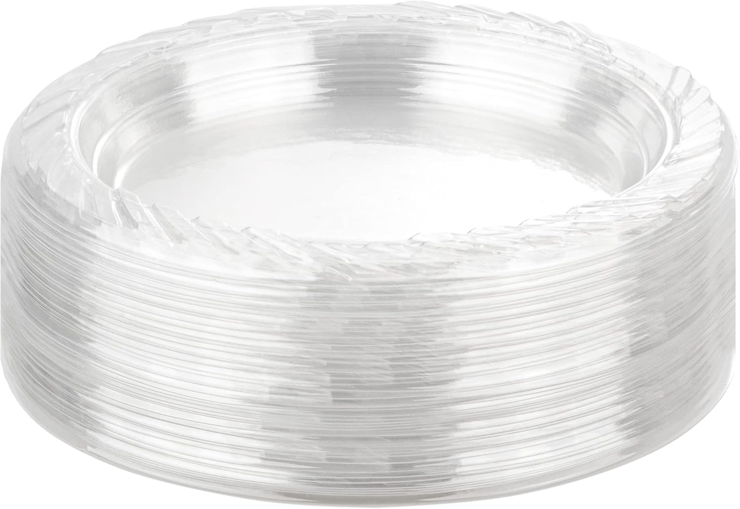 6-inch Clear Plastic Dessert Plates 120 Pack