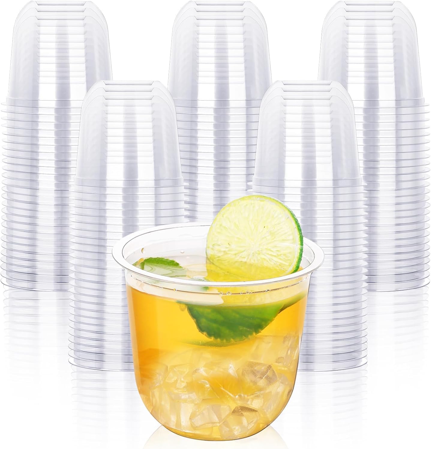 KesaPlan 100 Pcs Disposable 12oz Clear Wine Glasses