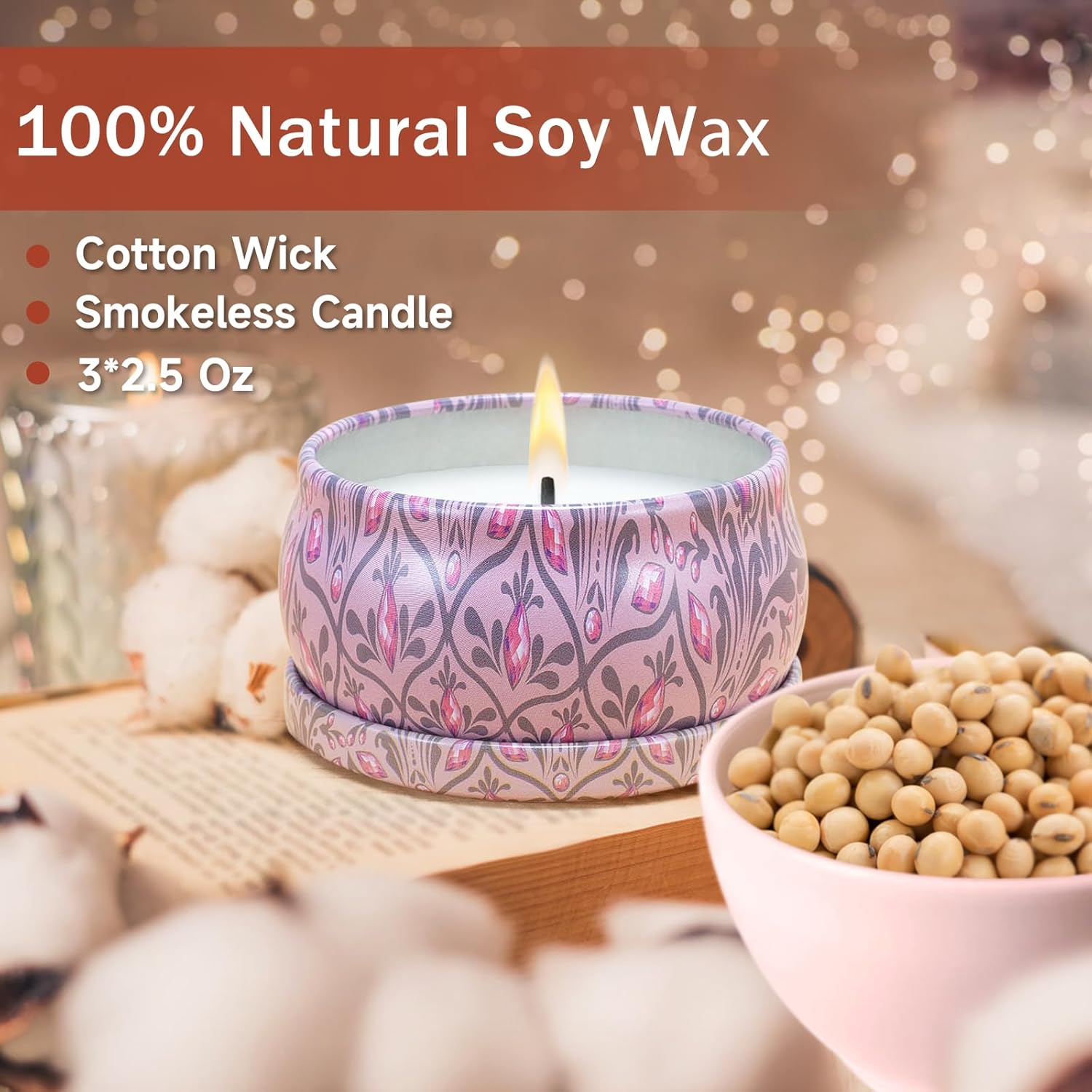 AGOL 3 Pack Aromatherapy Candles for Women