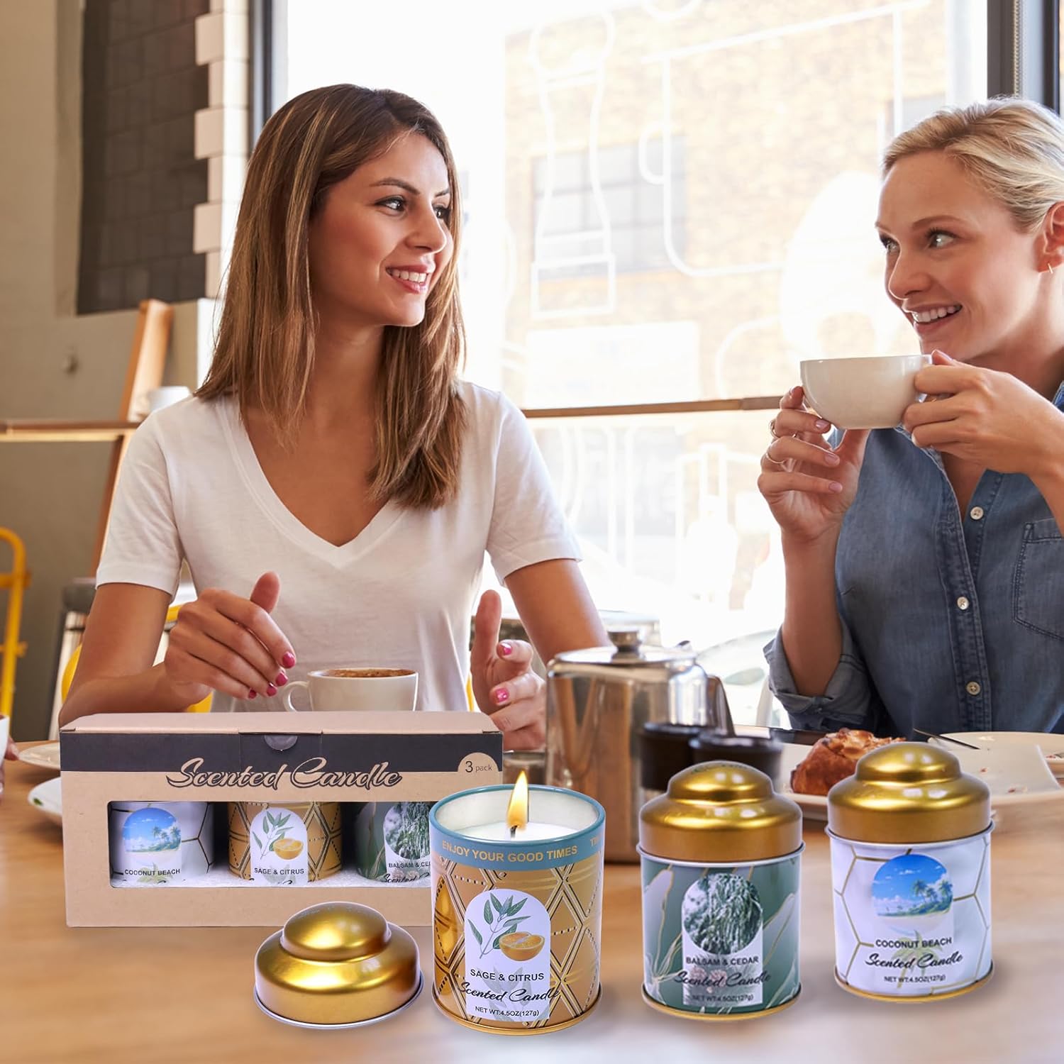 Sage Citrus Aromatherapy Candles 3-Pack for Relaxation and Sleep