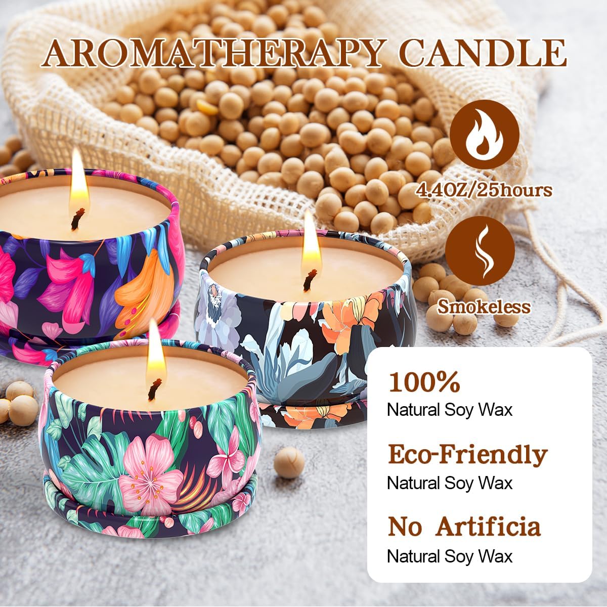 Scented Candles Gift Set 3 Pack Aromatherapy Candles