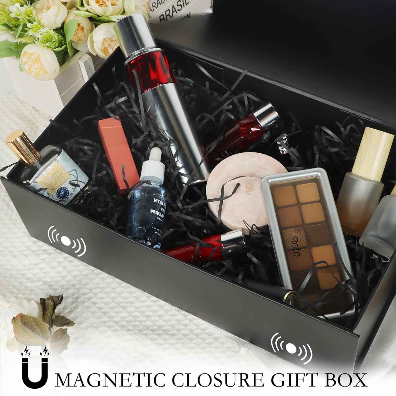 LFBOX Black Magnetic Gift Box 138x83x44 in 1 Pack