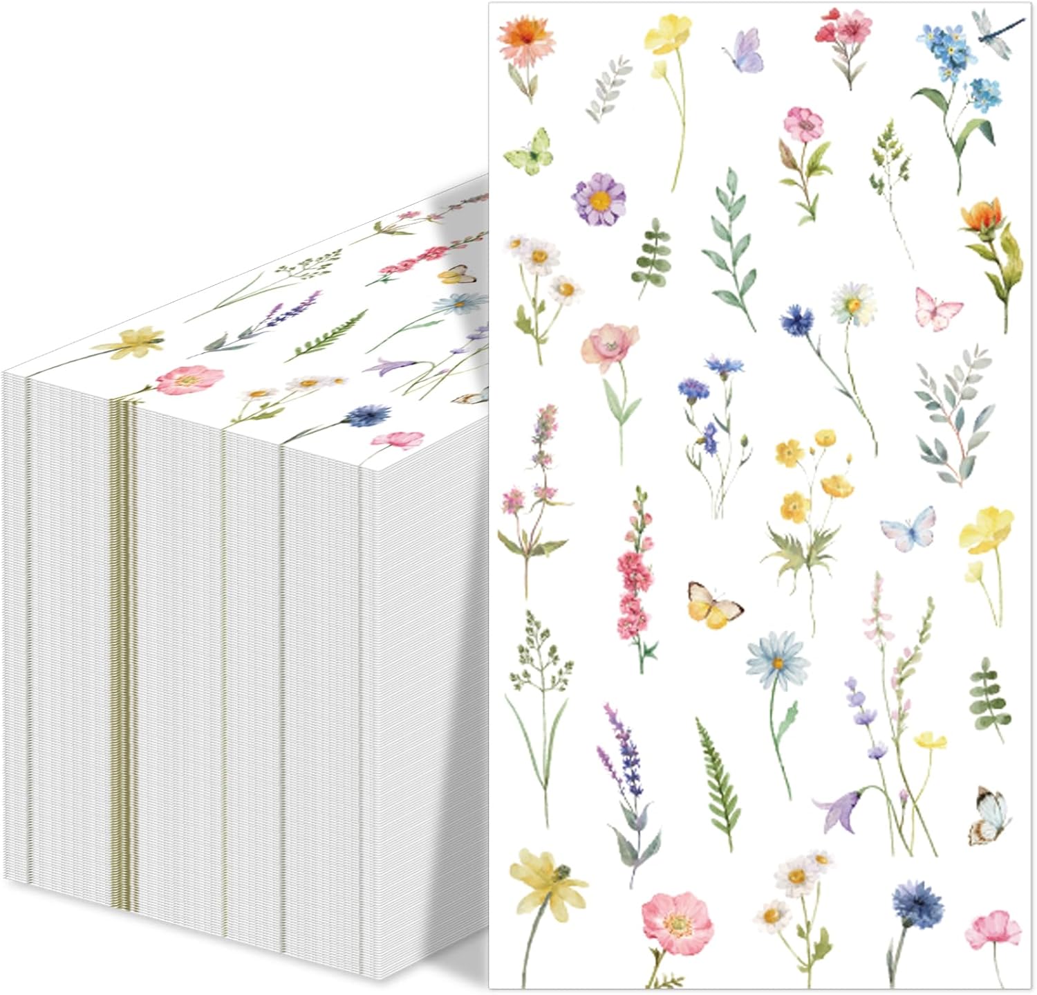 100Pcs Wildflower Napkins for Parties and Weddings