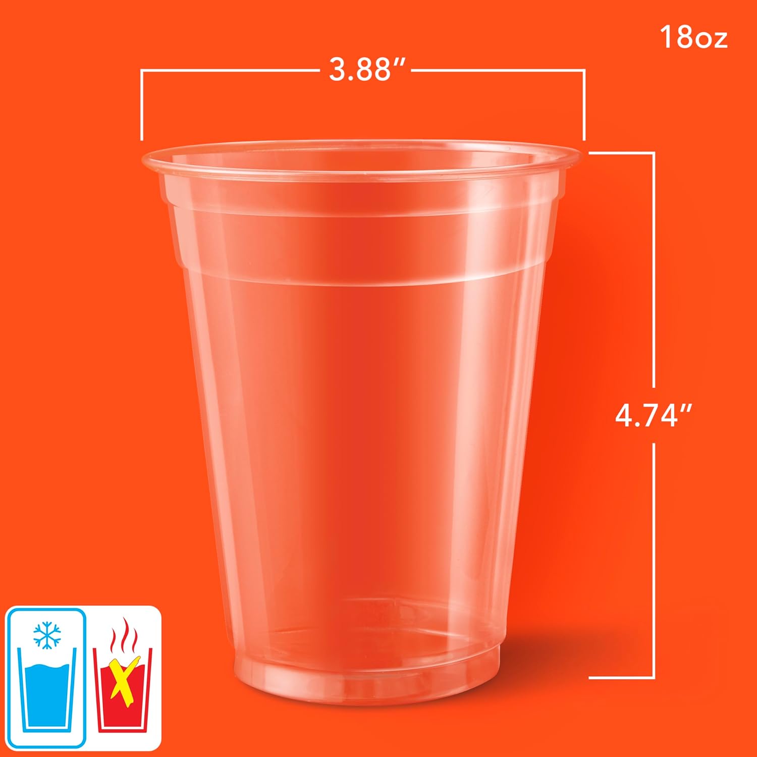 Hefty Party Perfect Clear Plastic Cups 28 Count 18 Ounce