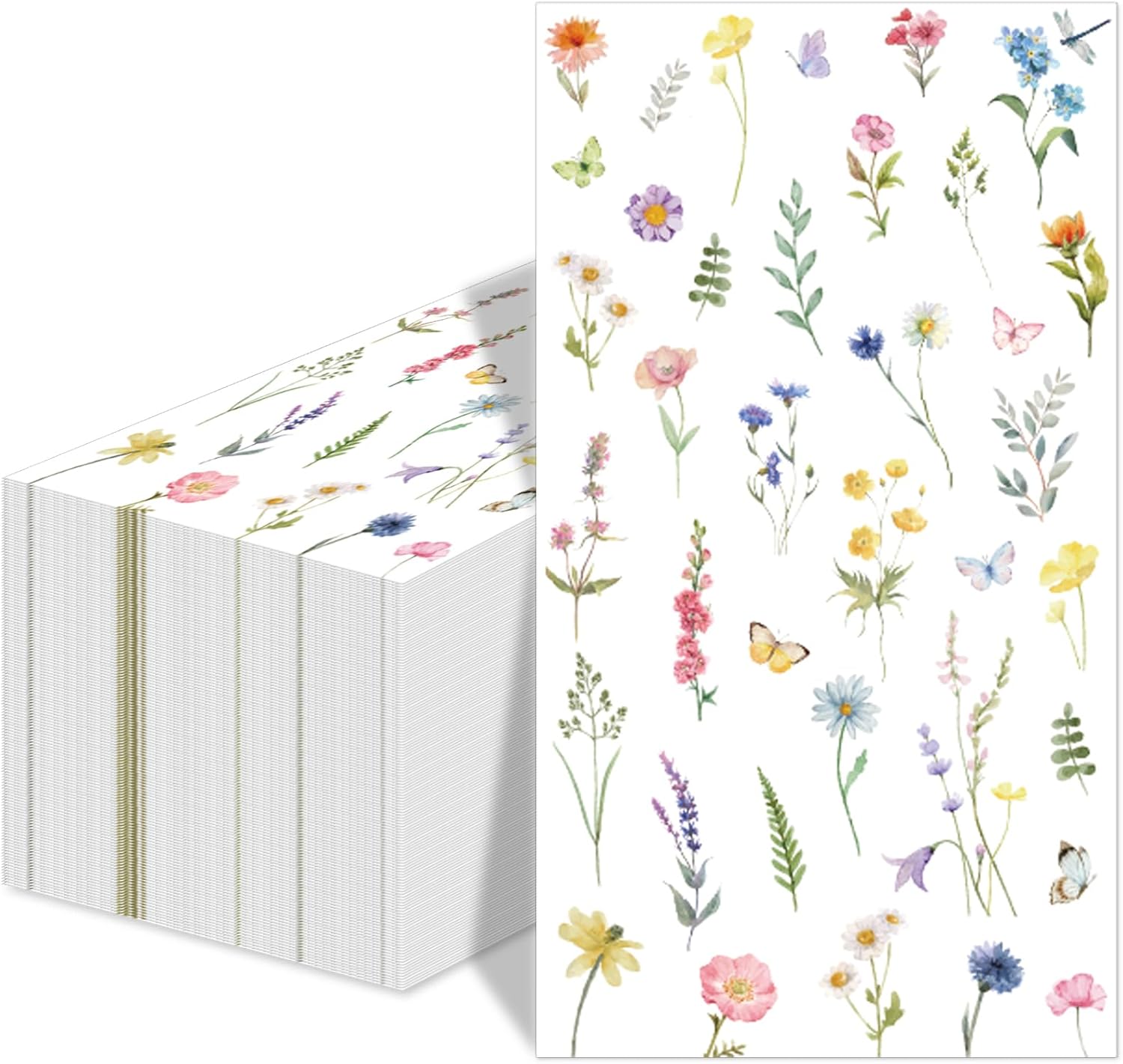 50pcs Wildflower Napkins for Parties and Home Use