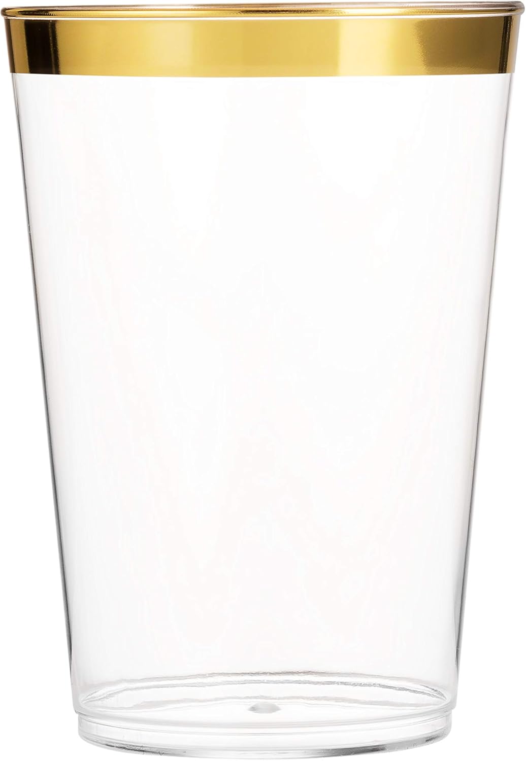 Munfix Gold Plastic Cups 12 Oz Clear Tumblers