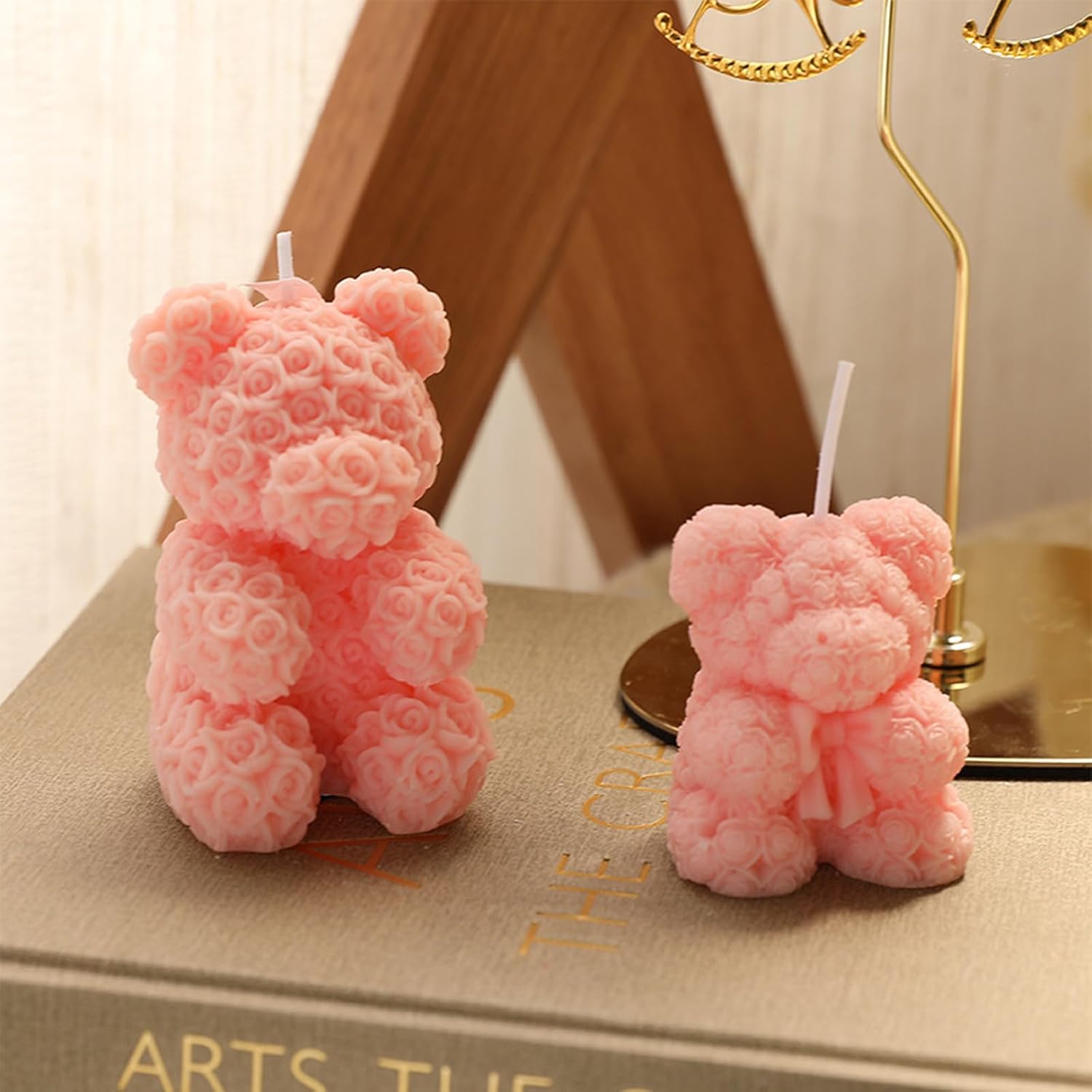 T-shin Pink Bear Shape Soy Wax Aroma Candle