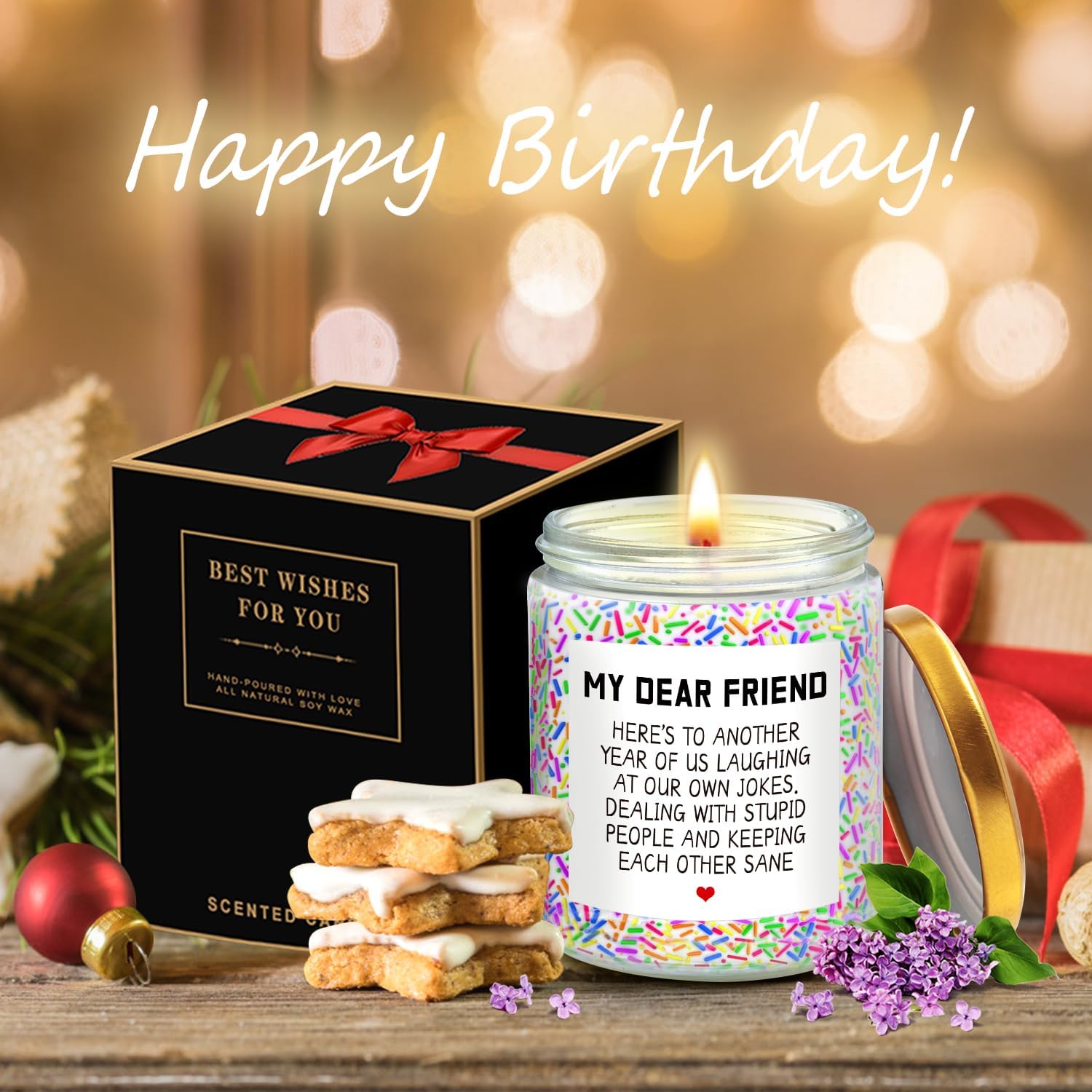 Birthday Candles for Women with Sprinkles