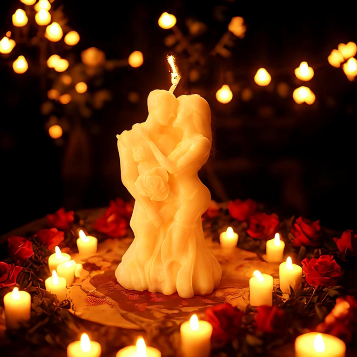 Romantic Rose Couple Scented Candle Vanilla