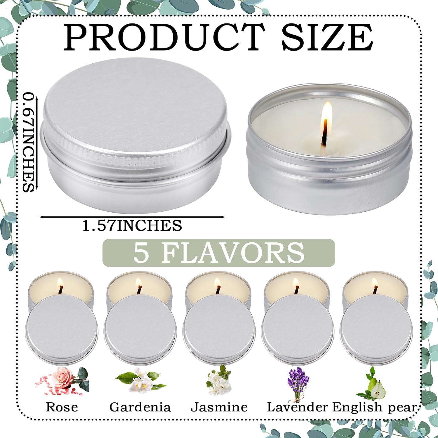 MTLEE 50 Pcs Romantic Scented Candles Gift Set