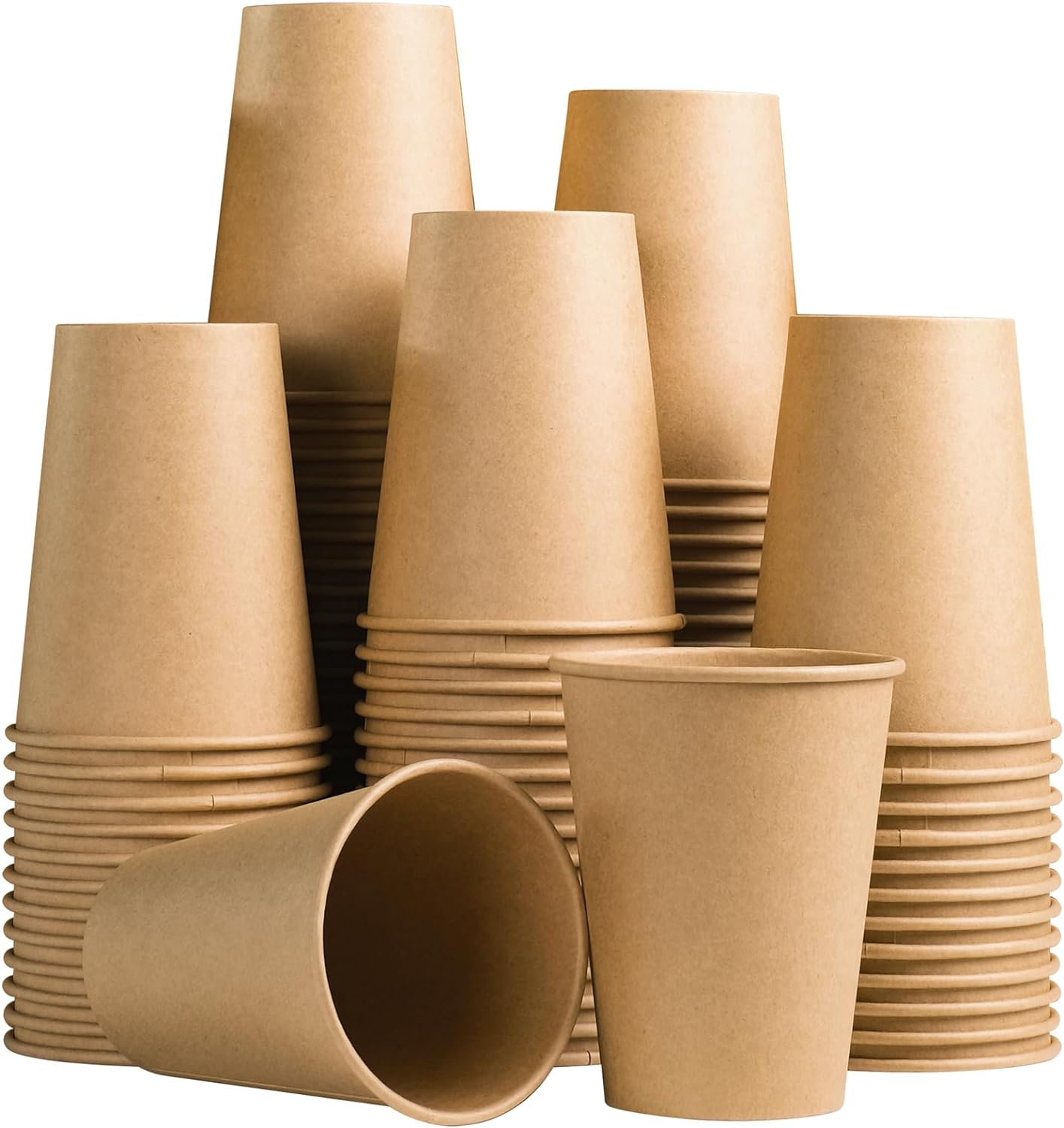Lamosi 100 Count 12 oz Kraft Paper Cups