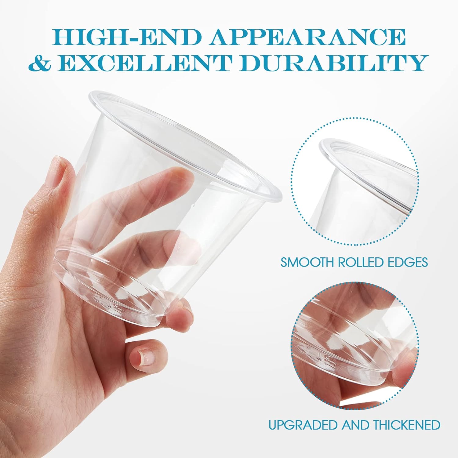 Turbo Bee 50 Pack 9 oz Clear Plastic Cups