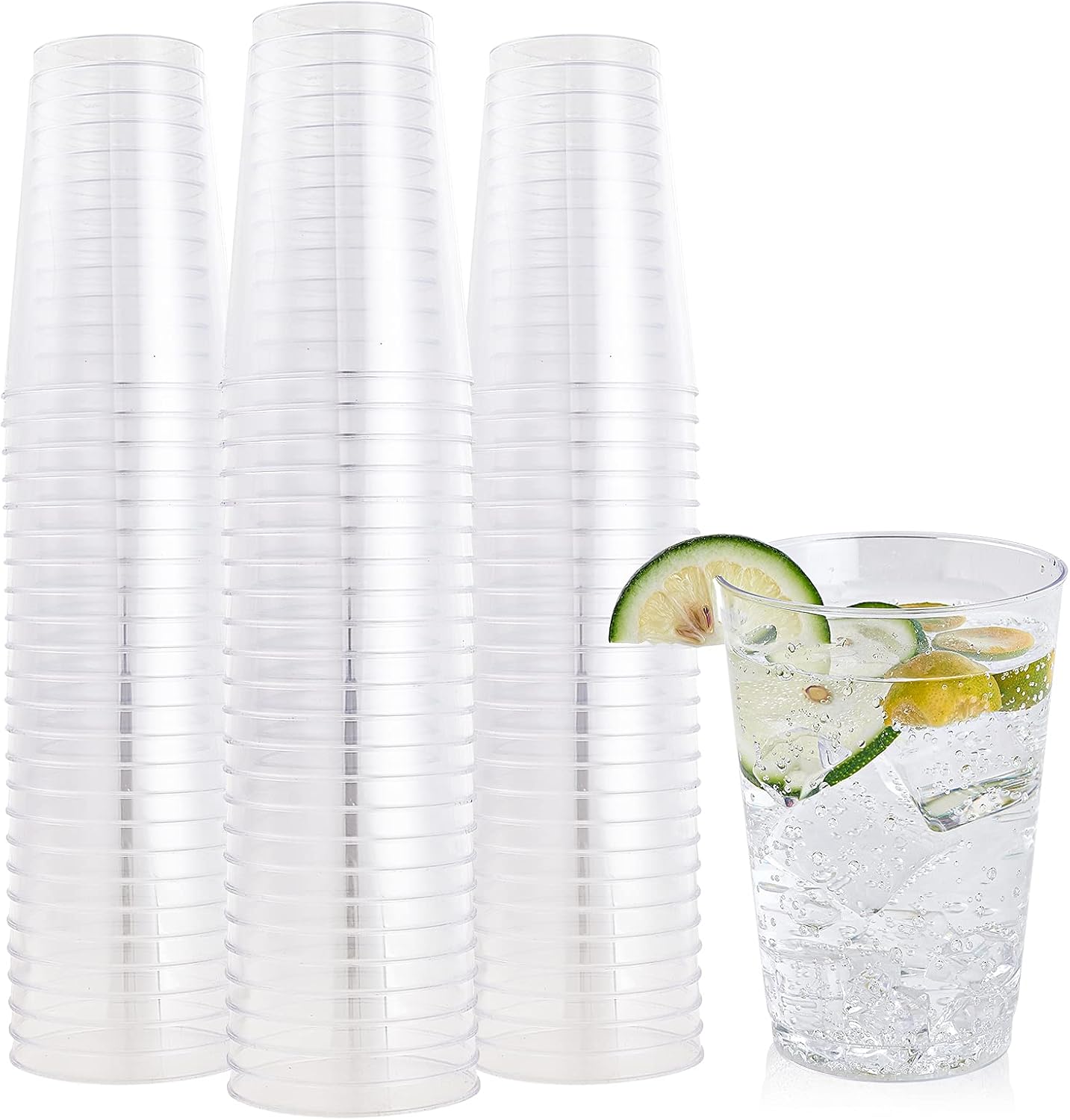 FOCUSLINE 12 oz Clear Plastic Cups 100 Count