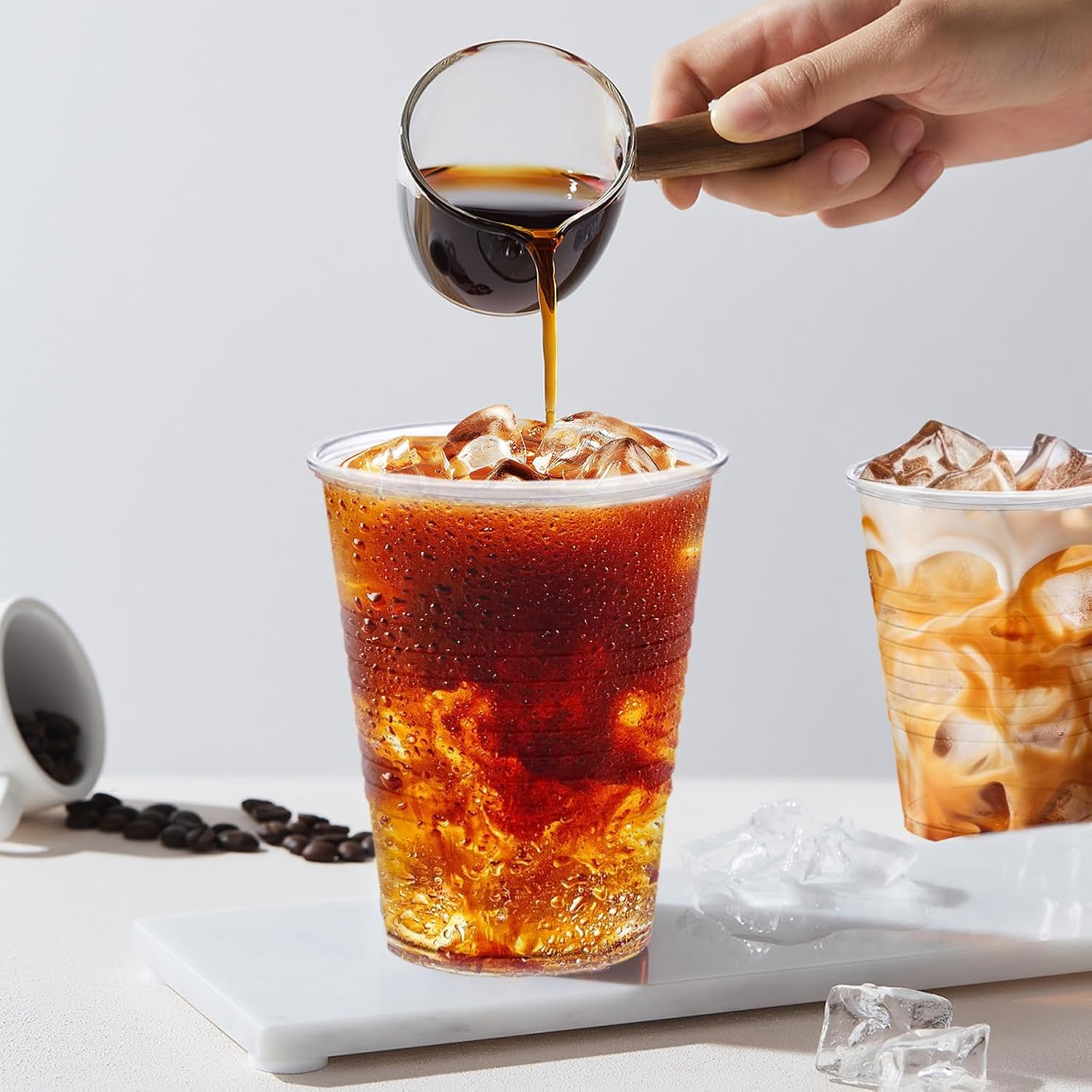 12 Oz Clear Plastic Cups 300 Pack for Events