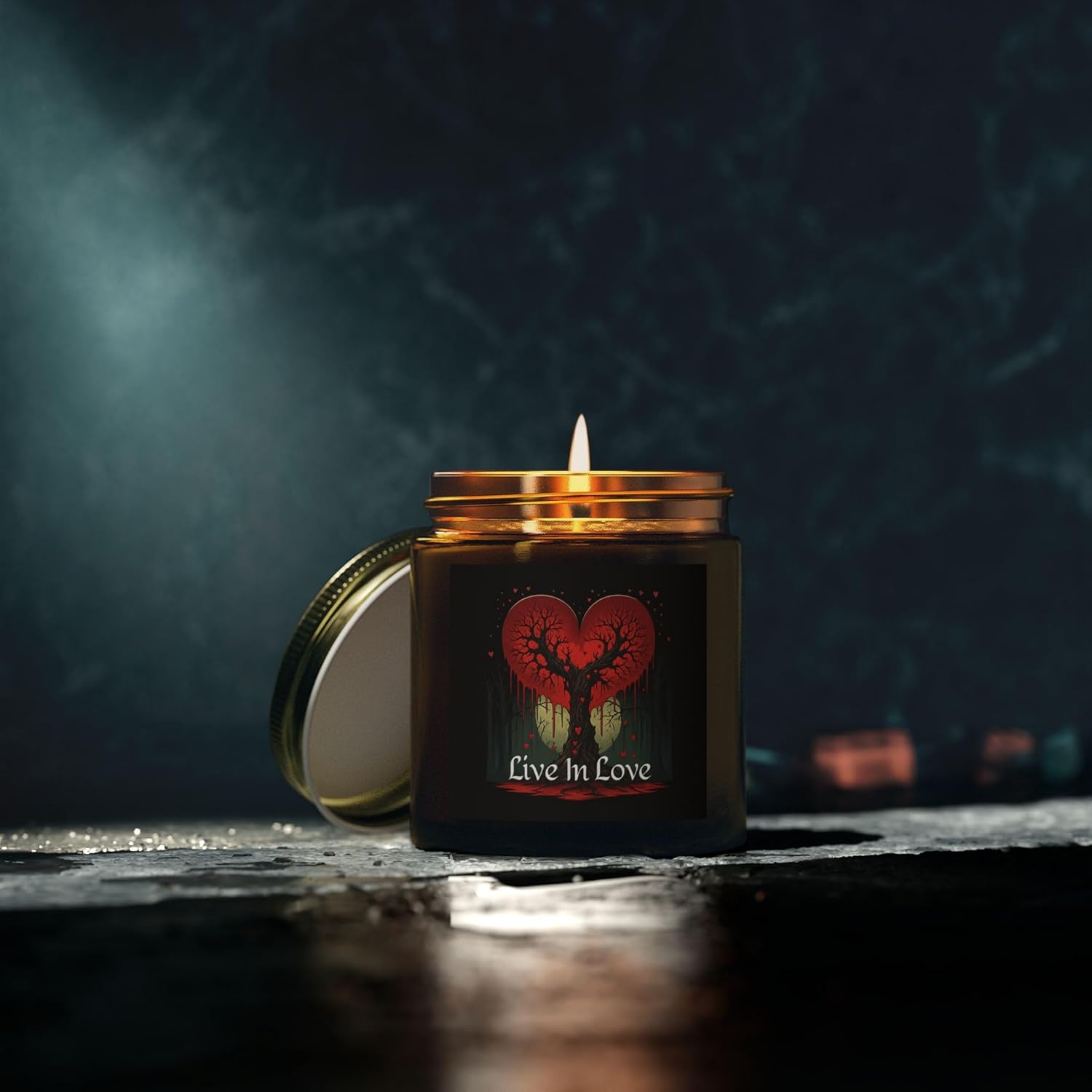 Live in Love Scented Candle for Valentines Day
