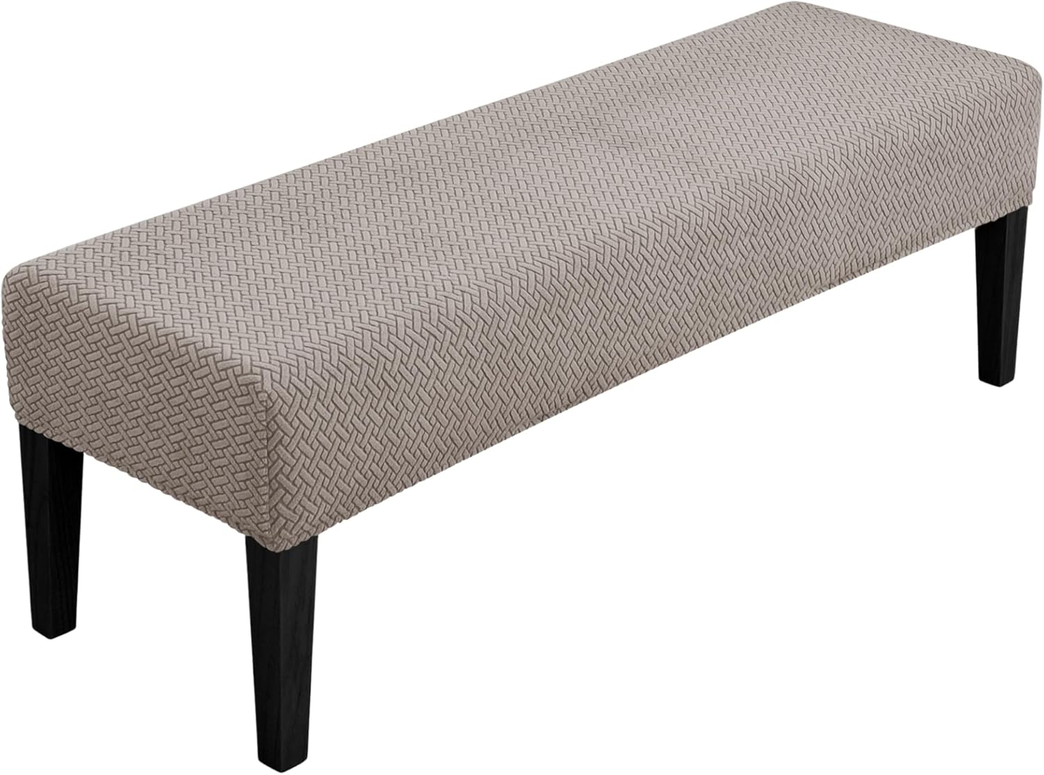 SPRINGRICO Stretch Dining Bench Cover Taupe