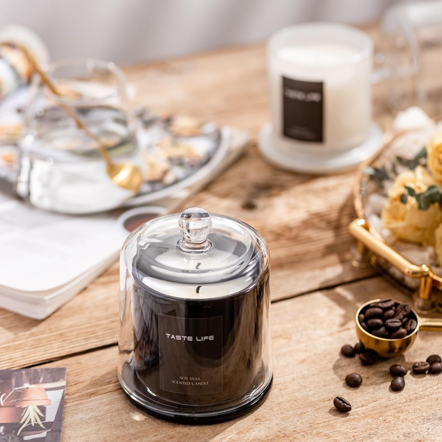 Miracle TQ Aromatherapy Candle with English Pear and Freesia Scent 150g