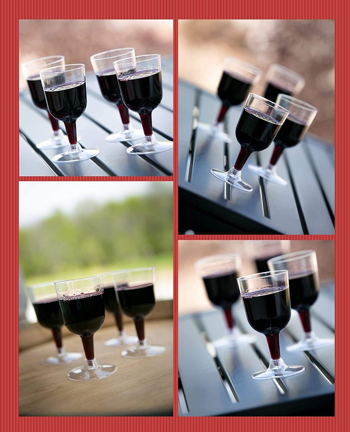 Party Essentials Hard Plastic Wine Glasses 55 Ounce Pack of 50