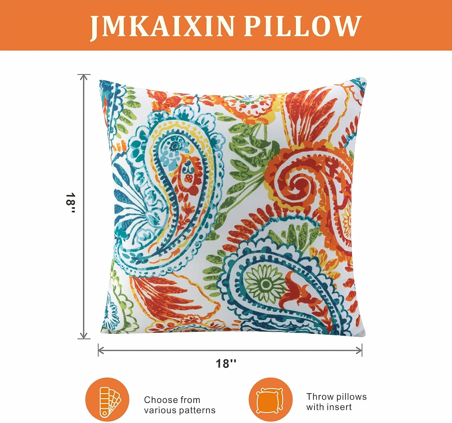 JMKaixin Waterproof Decorative Throw Pillows Pack of 2