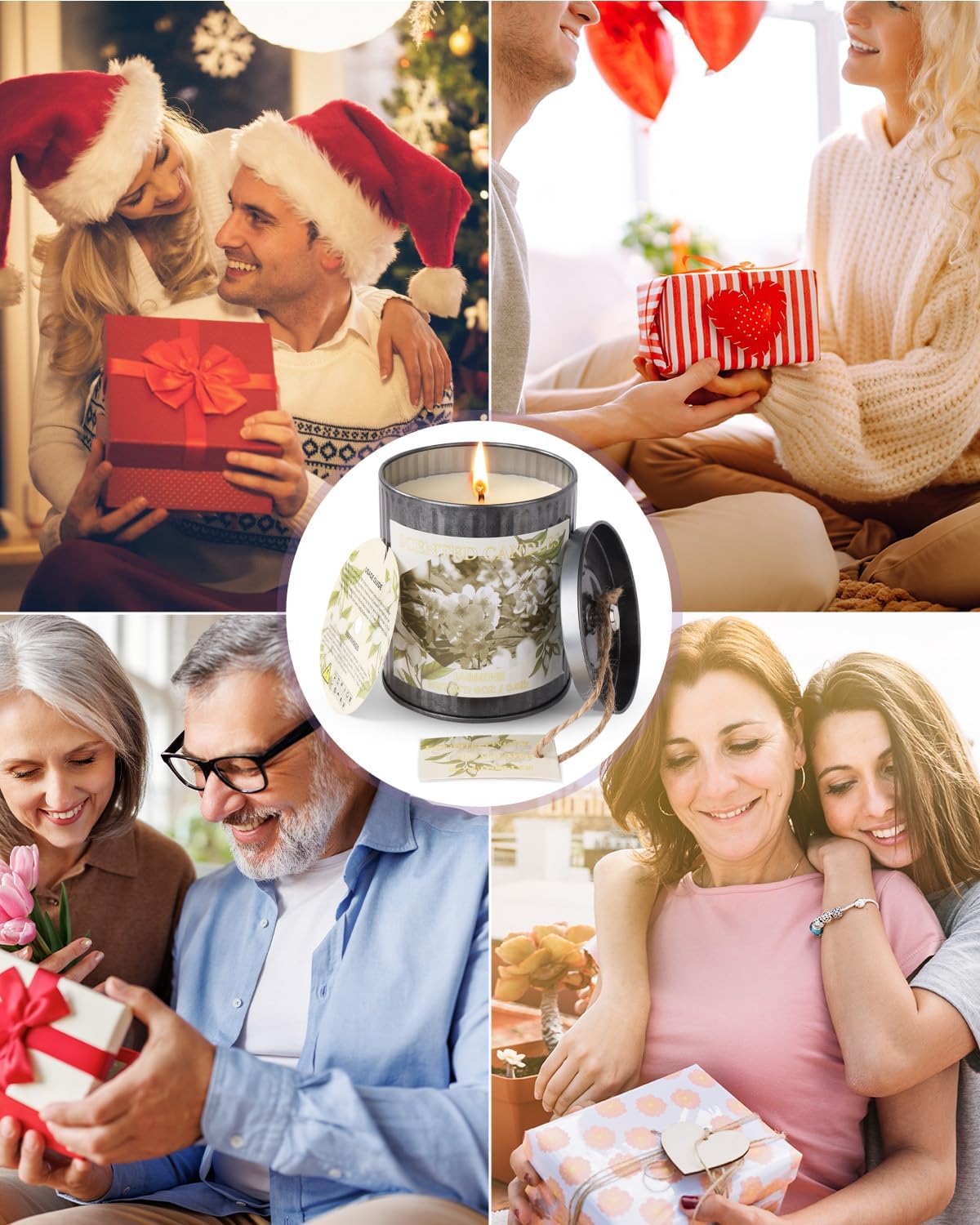 Scented Candles for Home 8oz Soy Candle 50H Burn Sea Salt Sage