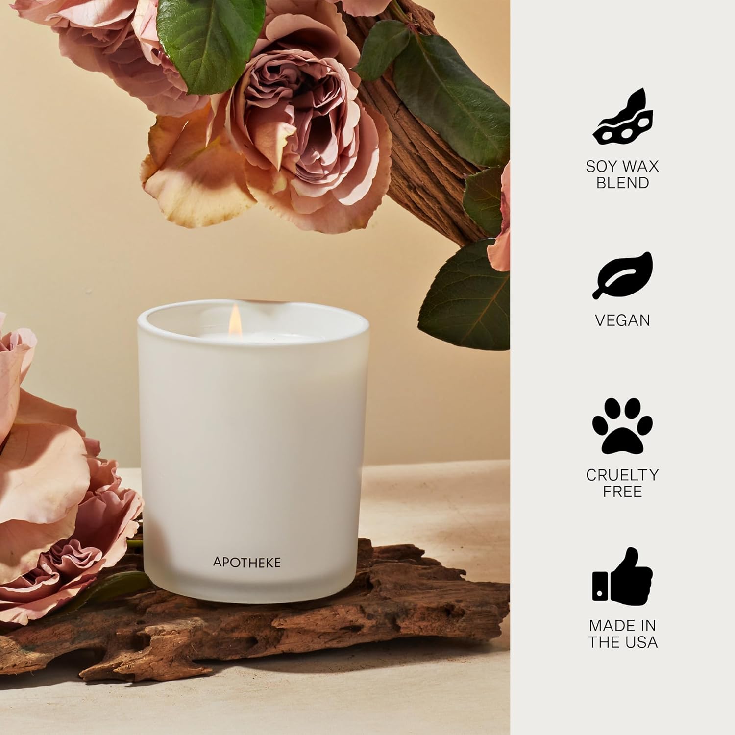 Apotheke 3-Wick Soy Candle - Santal Rock Rose 26 Oz