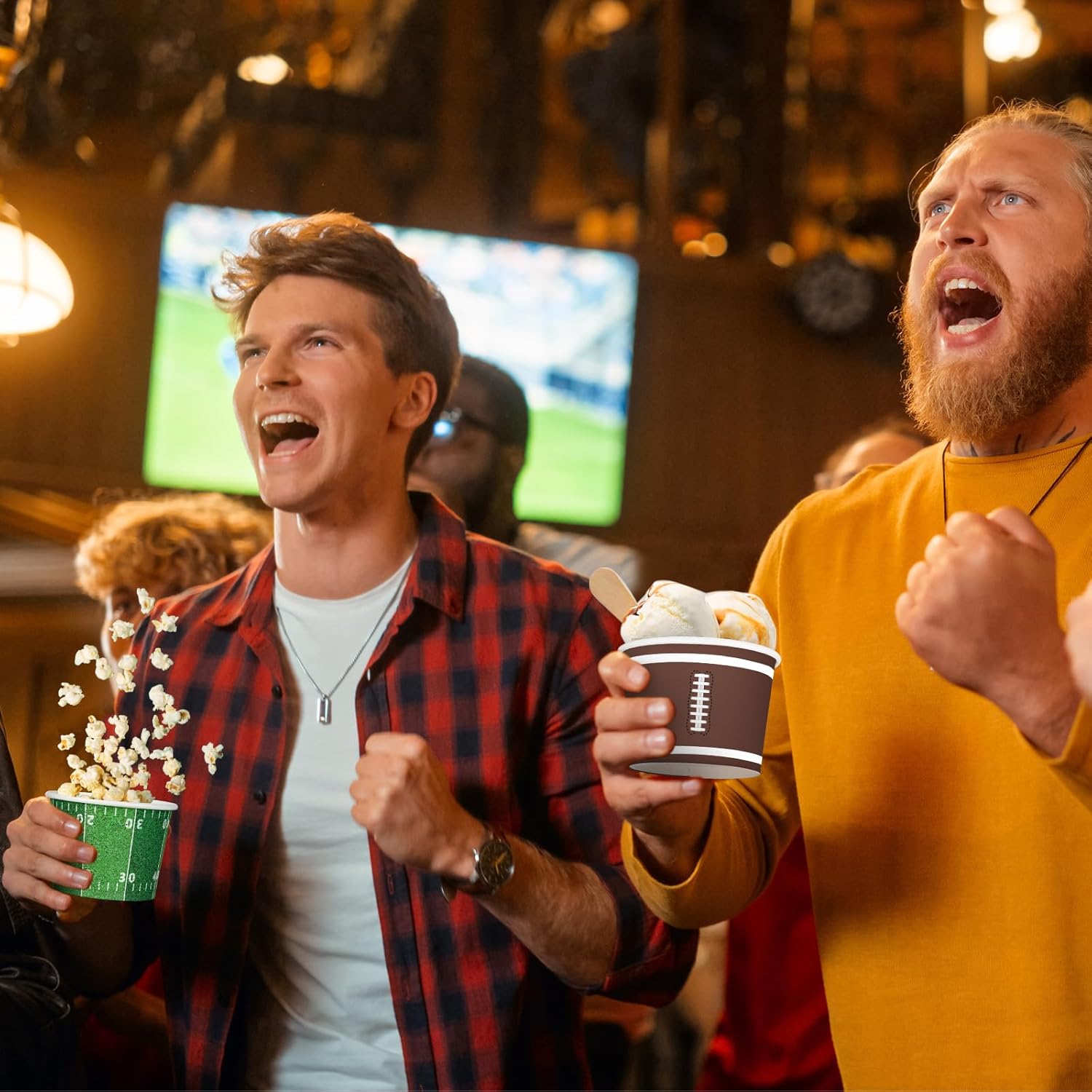 Gatherfun Football Snack Cup Kit for 50 Guests