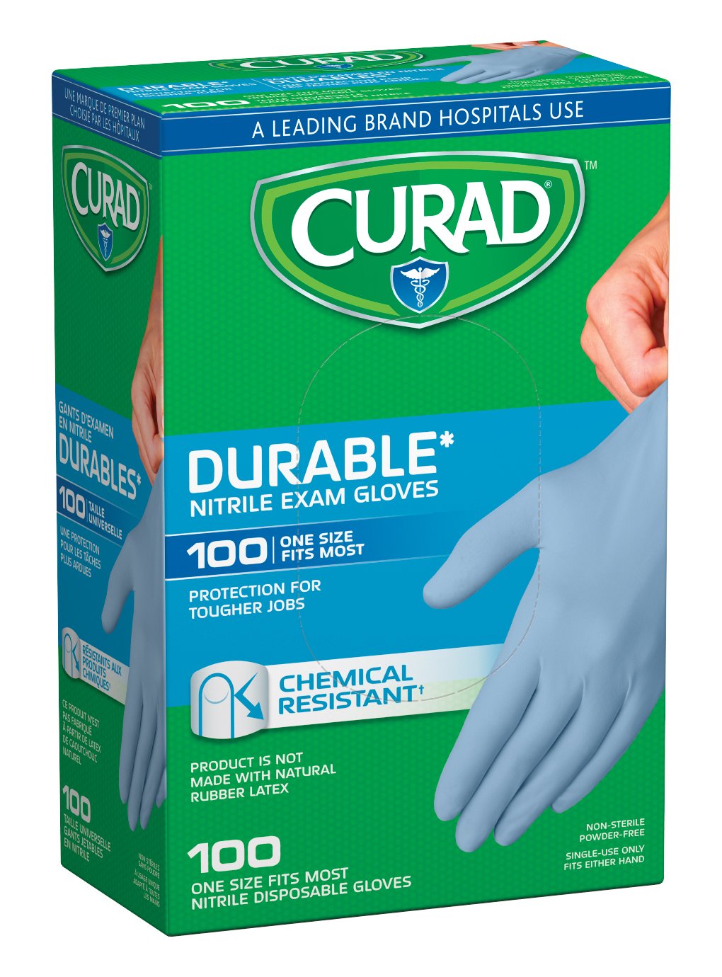 Curad Nitrile Exam Gloves 100 Count 10 Pack
