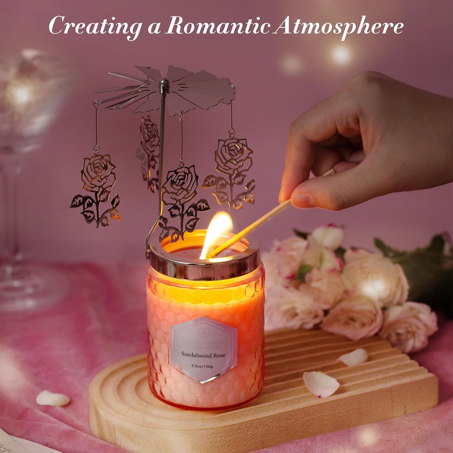 Rotatable Scented Candles for Women 55 Oz Set