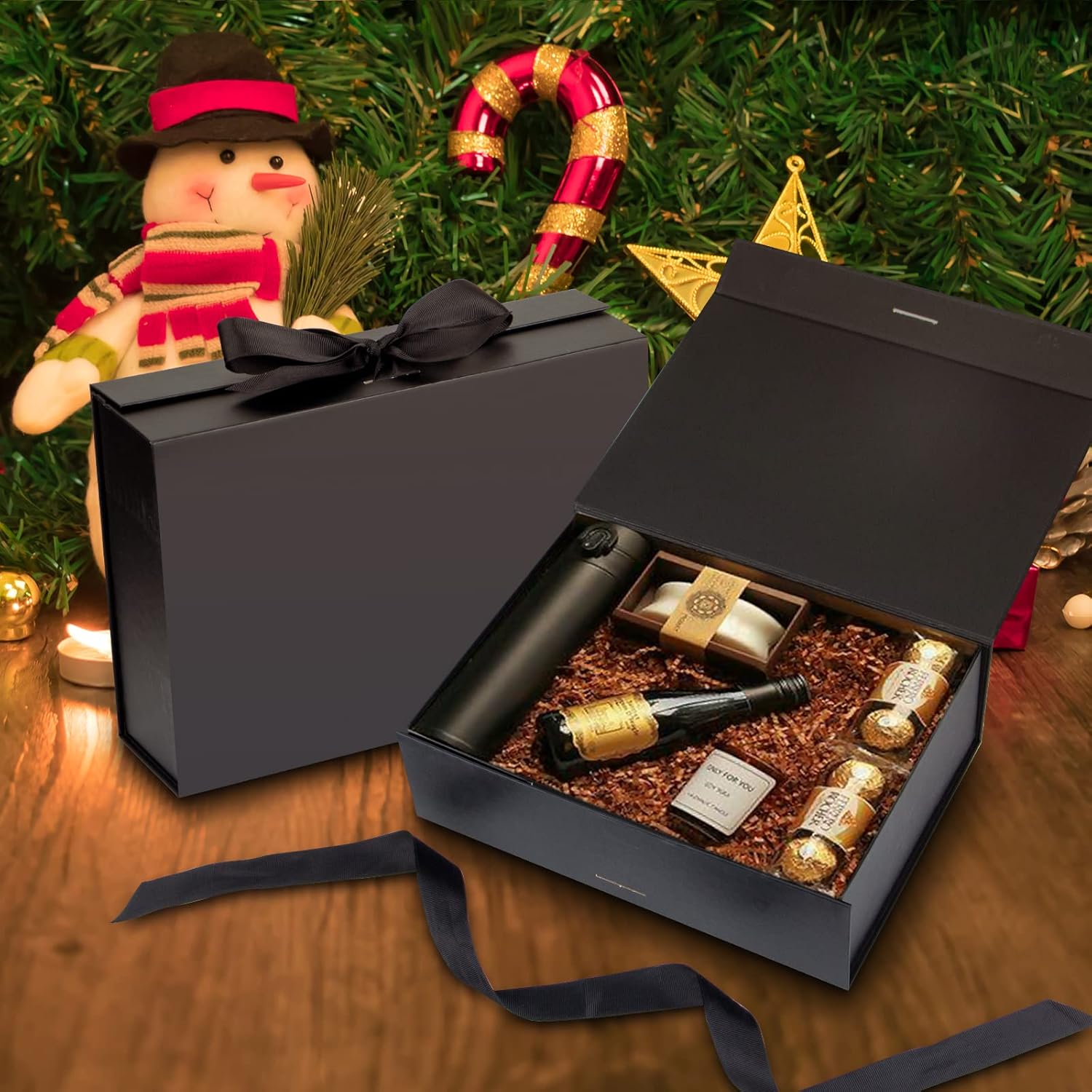 Eco Friendly Gift Box with Magnetic Lid and Ribbon
