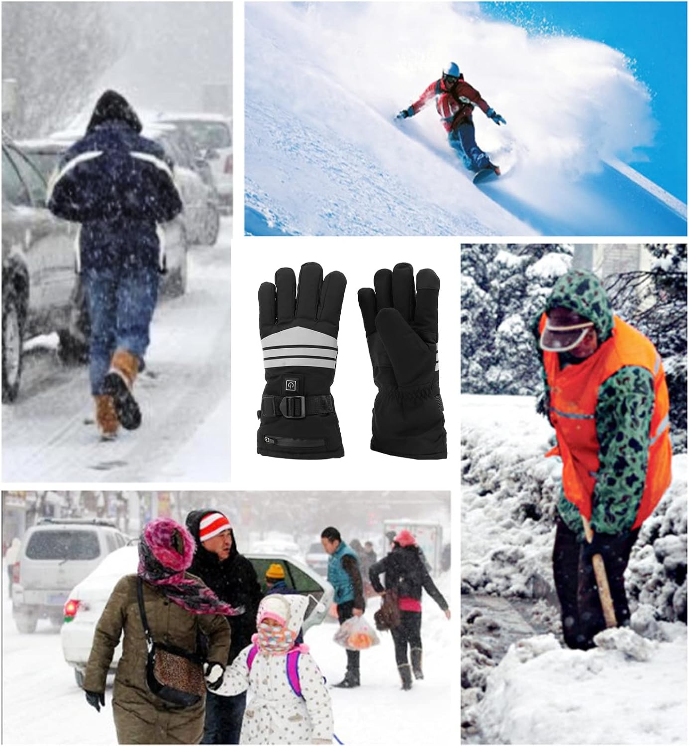 Pilipane Heated Touchscreen Gloves with Battery