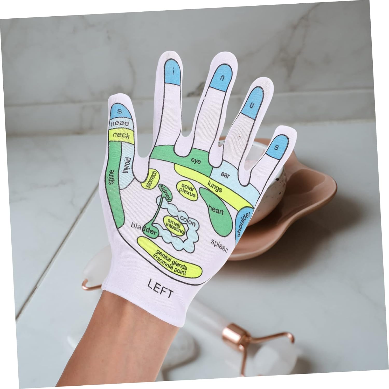Homoyoyo Reflexology Gloves with Pressure Points