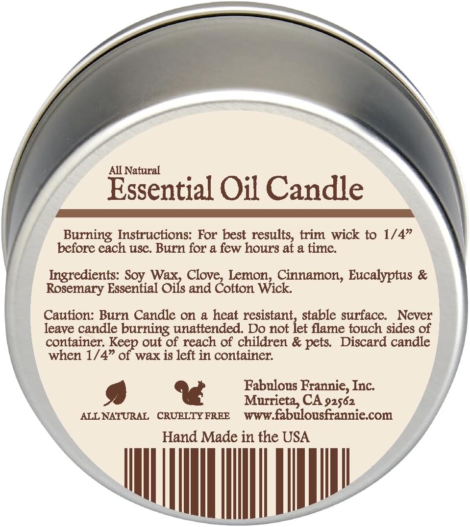Fabulous Frannie Aromatherapy Soy Candle in Travel Tin