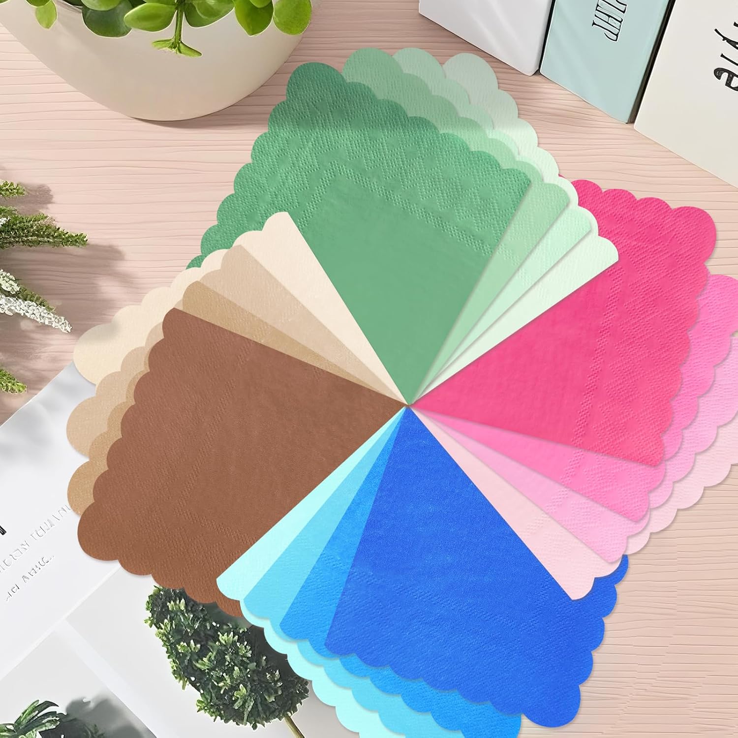120PCS Gradient Brown Cocktail Napkins for Parties