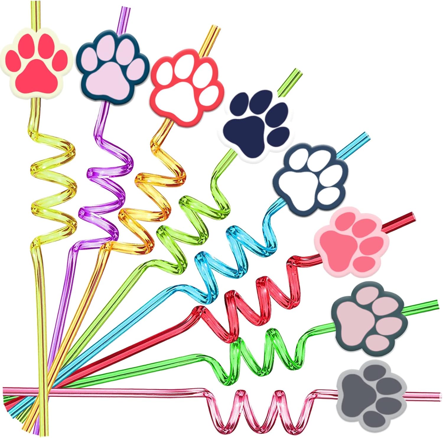 24-Piece Dog Party Supplies with 8 Colors